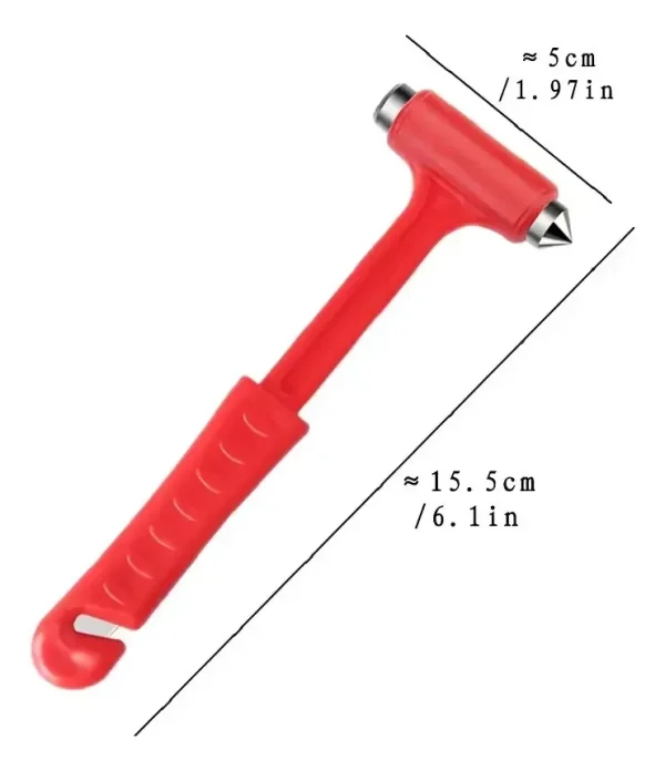 Martillo Emergencia Automotriz Vidrio Y Cortar Cinturon