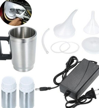 220V Headlight Restoration Kit, Power Funnel Cap, Rubber Gasket, Atomizing Cup