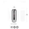 A silver 22mm chrome oxygen sensor socket featuring a narrow 8mm slot and 1/2 inch drive.