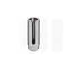 A silver 22mm chrome oxygen sensor socket featuring a narrow 8mm slot and 1/2 inch drive.