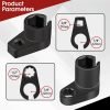 5-piece oxygen sensor socket set in red storage case with black adapters and chrome socket.