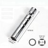 Matte silver 14mm/16mm short spark plug socket with 3/8" drive and strong internal magnet.