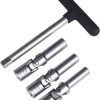 Three chrome vanadium universal joint sockets (8mm, 10mm, and 12mm) displayed side-by-side on a white background, highlighting their flexible joints.