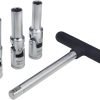 Three chrome vanadium universal joint sockets (8mm, 10mm, and 12mm) displayed side-by-side on a white background, highlighting their flexible joints.