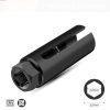 A matte black 22mm oxygen sensor socket with a narrow 8mm slot and 1/2 inch drive.