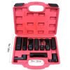 Open red blow-mold case displaying a 10-piece black CR-V exhaust valve and oxygen sensor socket wrench set.
