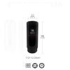 A matte black 22mm oxygen sensor socket with a wide 18mm slot and 1/2 inch square drive.