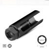 A matte black 22mm oxygen sensor socket with a wide 18mm slot and 1/2 inch square drive.