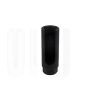 A matte black 22mm oxygen sensor socket with a wide 18mm slot and 1/2 inch square drive.