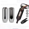 A silver 22mm chrome oxygen sensor socket featuring a narrow 8mm slot and 1/2 inch drive.