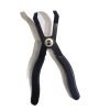 An overhead view of the 11-piece deluxe auto repair kit featuring pure red handle pliers, nylon trim removal tools, and electrical terminal extractors in a zippered case.