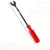 A 7-piece automotive pliers set laid out flat on cardboard, featuring red and black handles and various precision jaws.
