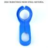 Set of 7 blue plastic fuel line disconnect tools in various sizes ranging from 1/4 inch to 7/8 inch, used for removing automotive quick release connectors and AC lines.