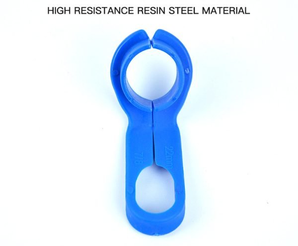 Set of 7 blue plastic fuel line disconnect tools in various sizes ranging from 1/4 inch to 7/8 inch, used for removing automotive quick release connectors and AC lines.