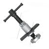 High-angle studio shot of the complete 5-piece industrial grade brake caliper wind-back tool set against a clean background.