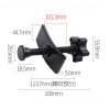 Full view of the black brake caliper press tool showing the ergonomic nylon knob and curved pressure plate.