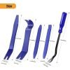 5PCS classic blue nylon trim removal tools laid out on a white background.