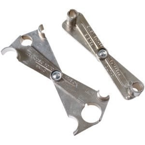 Silver metal fuel line disconnect tools in 2-in-1 and 4-in-1 configurations, designed for removing automotive quick release couplings on fuel, oil, and AC lines.