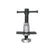 High-angle studio shot of the complete 5-piece industrial grade brake caliper wind-back tool set against a clean background.