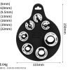 Seven piece white and black plastic fuel line disconnect tool set on a hanging board, sizes from 1/4 inch to 7/8 inch, used for removing car AC and fuel line quick connectors.