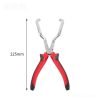 A professional 6-piece headlight removal and hose clamp pliers kit neatly organized in a black and red zippered carrying case.