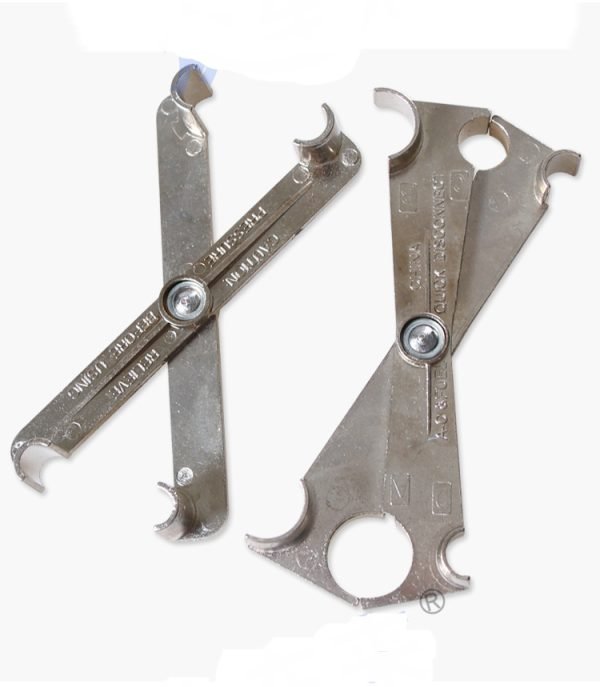 详情-10 Silver metal fuel line disconnect tools in 2-in-1 and 4-in-1 configurations, designed for removing automotive quick release couplings on fuel, oil, and AC lines.