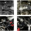 Usage scenarios of fuel line disconnect pliers on engine fuel pipes and AC lines.
