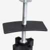 Full view of the black and silver brake caliper press tool showing the cross-handle and curved pressure plate.
