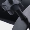 Full view of the black brake caliper press tool showing the ergonomic nylon knob and curved pressure plate.