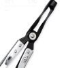 Open red case displaying an 11-piece valve stem seal tool kit with black pliers and chrome adapters organized by size.