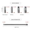 Full layout of the 11-piece chrome vanadium socket set, including flex-head universal joints, deep spark plug sockets, extension bars, and a spark plug extractor tool on a white background.